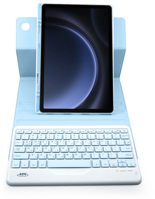 갤럭시탭A8 2022 10.5 호환 콤비 회전 블루투스 키보드 북커버 케이스 x200 x205, 소다, 1개