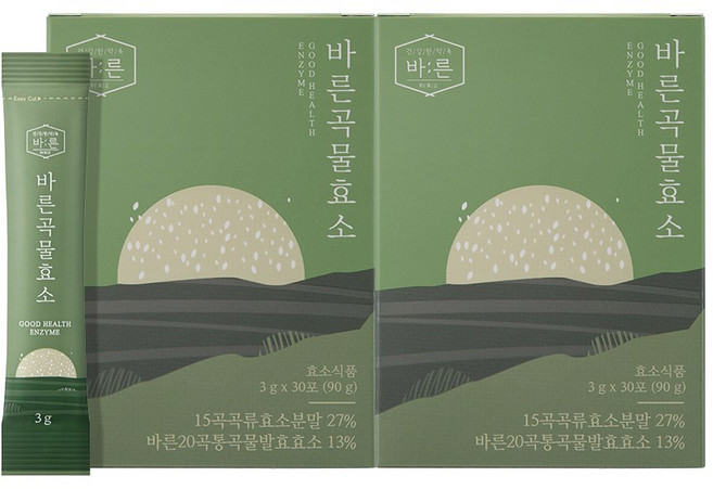 바른 곡물효소 누룽지맛, 90g, 2박스