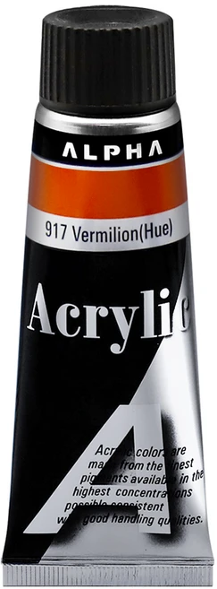 알파 미디엄바디 전문가용 실버레벨 중점도 아크릴 물감 50ml 낱개, 917 VERMILLION - 쿠팡