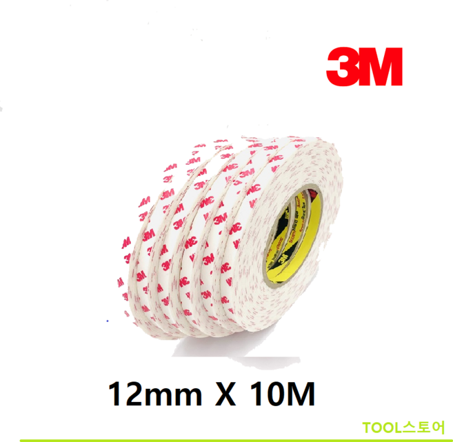 쓰리엠 스폰지 폼 양면테이프 12미리 10미터, 6개