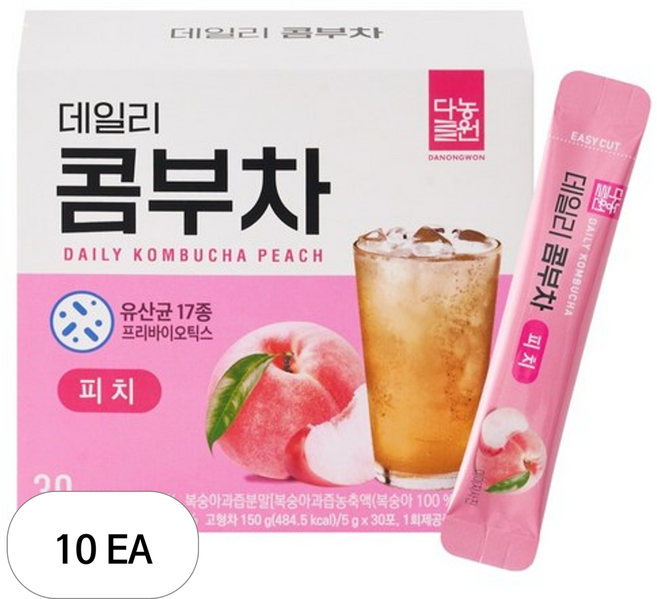 다농원 데일리 콤부차 피치, 5g, 30개입, 10개