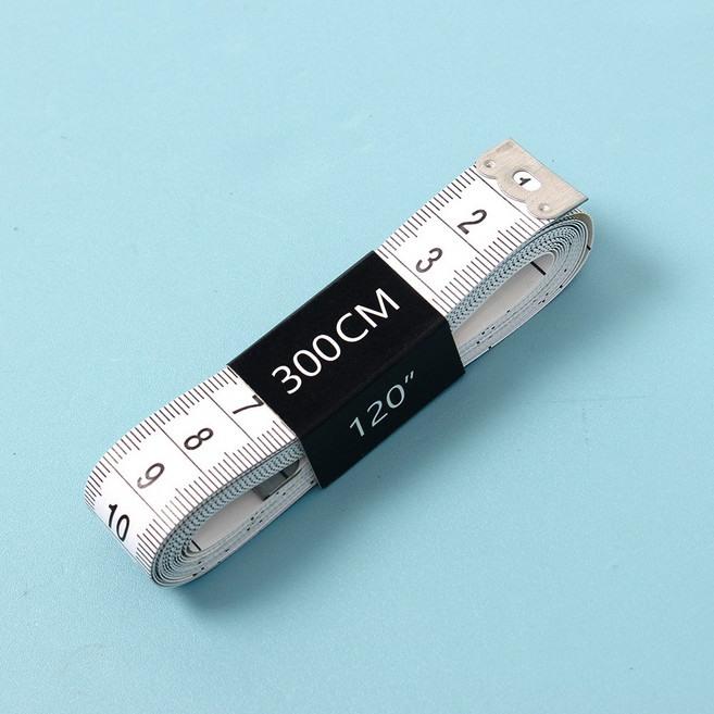 트레이드 양면치수 PVC 재단줄자 3M 바디측정 피팅줄자_화이트, 1개