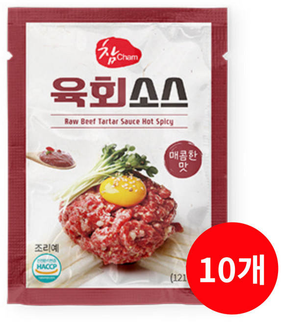소문난 참 육회 소스 40g 매콤한 맛, 10개