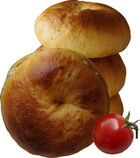 [당일생산] 더기베이글 토마토 바질 베이글 1인 건강한 식사대용 부드러운 쫀득한 저당 빵, 1개, 130g