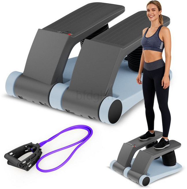 가정용 무소음 스텝퍼 다리근력 운동기구 실내 유산소 계단오르기 홈트 피트니스 장비, 라이트 블루