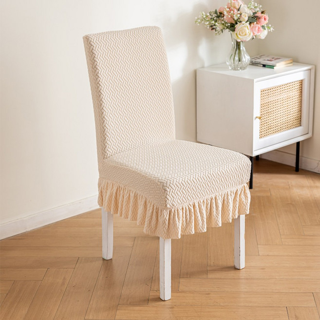 커버무드 헤링본 식탁 의자 커버 2P, 1개, 베이지