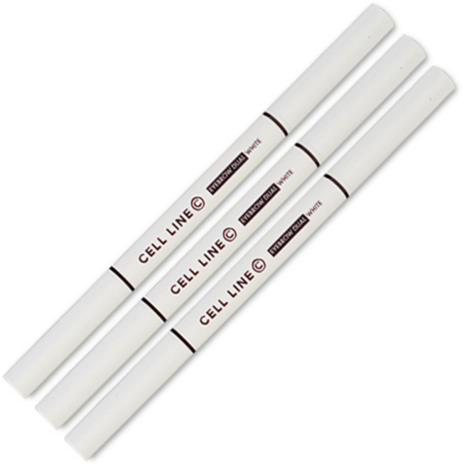 셀라인 아이브로우 듀얼 디자인펜슬, 화이트, 3개