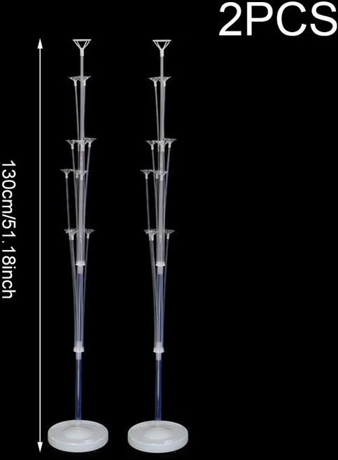 런토우 2세트 베이스 포함 풍선 스탠드 웨딩 크리스마스 새해 생일 졸업 파티 장식용 풍선 기둥 스탠드, 01 Other, 02 130cm