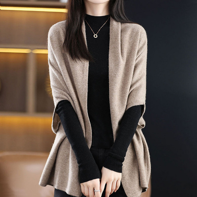 ROYALBELLE 여성 고급스러운 가오리핏 루즈핏 데일리 스타일리시 소프트 편안한 숄 니트 가디건 K020914