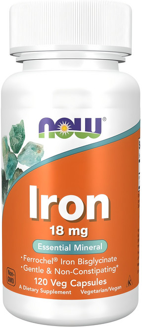 나우푸드 철분 18mg 베지 캡슐, 1개