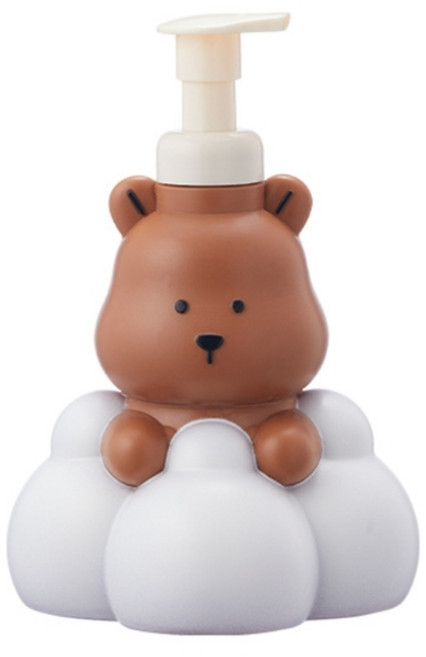 250/500ml 귀여운 폼 디스펜서 욕실 카툰 곰 손 소독제 및 리필 가능한 용기가 포함된 샴푸 펌프 병, brown, 250ML, Brown, 1개