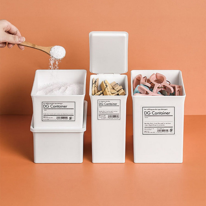 앤트 화이트 세제소분용기 가루세제통, A타입, 1개