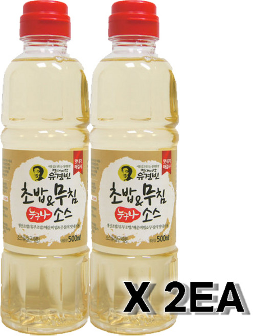 절대미각유경빈 초밥 앤 무침소스, 2개, 500ml