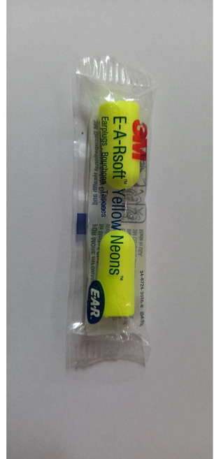 3M E-A-Rsoft yellow Neons 隔音耳塞 防噪音 降噪靜音 入耳式耳塞 子彈型 睡眠, 1個