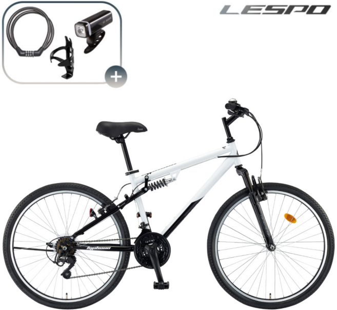 2026 삼천리 레스포 26 태풍 DX 자전거 21단 입문형 MTB자전거 학생 산악용 99% 조립, 1개, 169cm, 화이트/블랙 (99%조립)