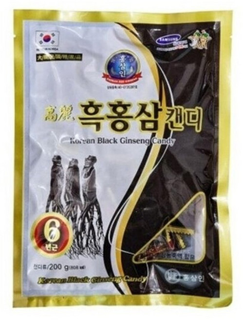 RGNM25R36년 고려 흑삼캔디 200g X 4 봉지 흑삼 홍삼정, 4개