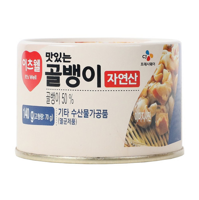 이츠웰자연산골뱅이140g/씨제이-4개, 140g, 4개
