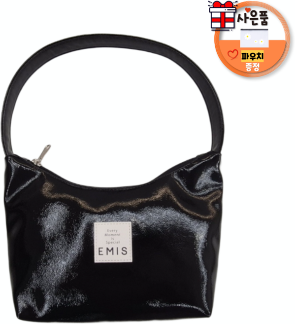 [국내매장용] 이미스 에나멜 호보백 숄드백 반달 JUEMIHD