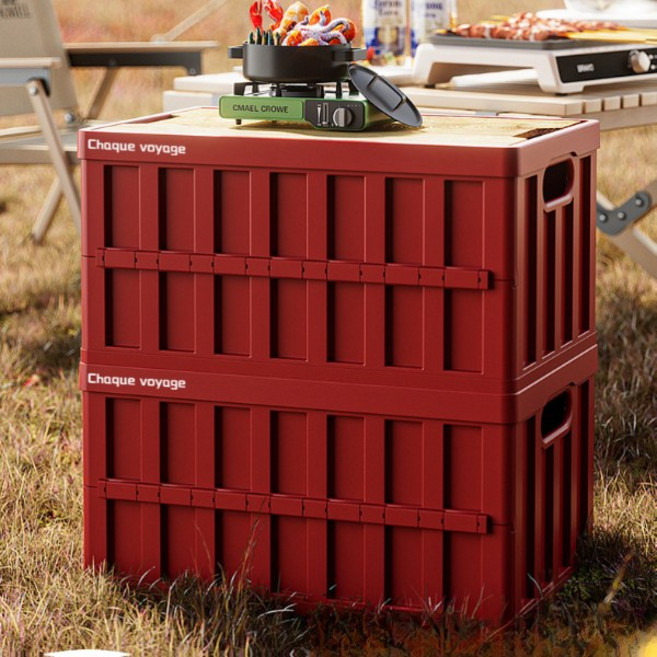 아트오브십 멀티 폴딩박스 다용도 캠핑 테이블, 1개, 레드