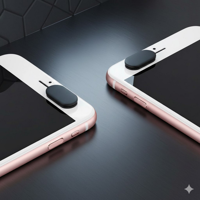 노트북 카메라 사생활 보호 가림막 웹캠커버 해킹방지 사무실꿀템 재택근무 보안스티커, 검정색