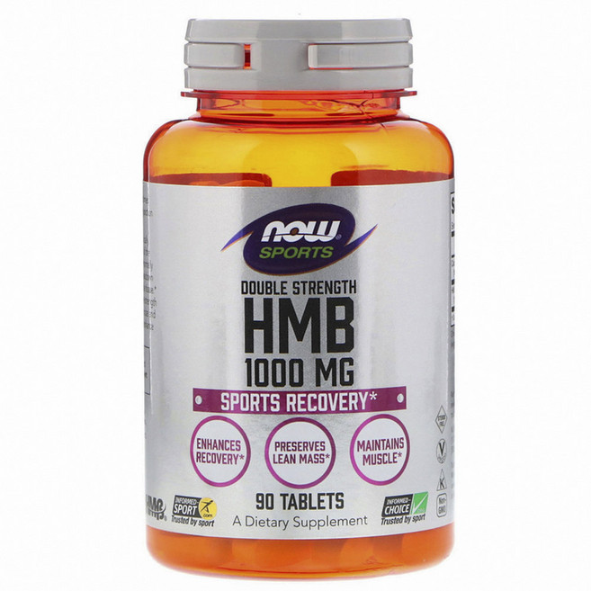 NOW Foods HMB 1000mg運動補給錠, 90顆, 1罐