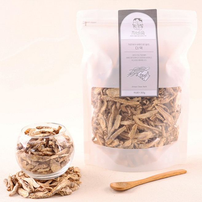 지리산 청정약초 저온건조 더덕(사삼-국내산 재배) 300g, 1개