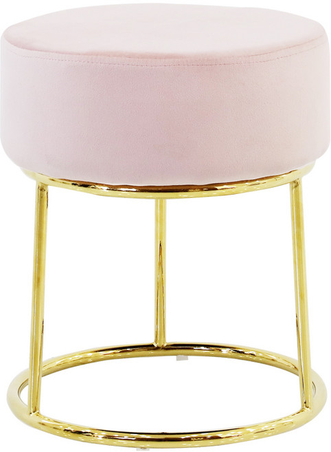 더조아 라이트 골드 스툴 화장대 의자, 라이트골드스툴-핑크, 1개
