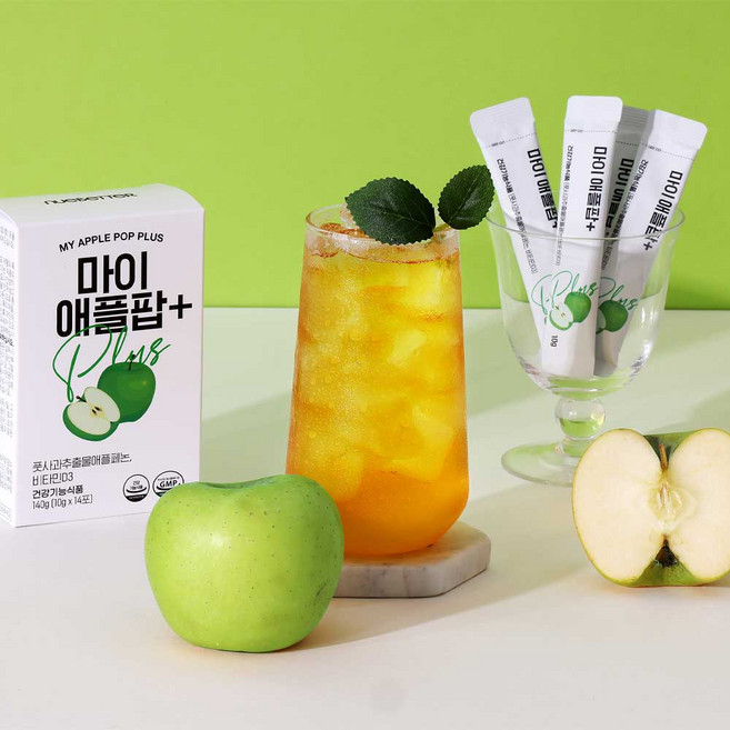 마이 애플팝+ 풋사과맛 하루1포 애플페논 다이어트 14포(140g) x 1박스, 10g, 14개