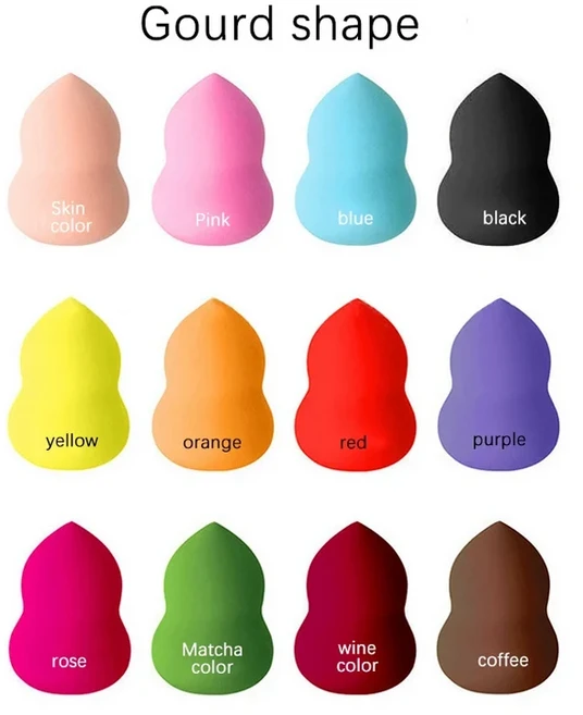 쿠쿠스토어 뷰티 에그 메이크업 퍼프 스폰지 쿠션 파운데이션 파우더 도구 여성 액세서리 1 개 2 4 신제품, 07 1pc gourd shape