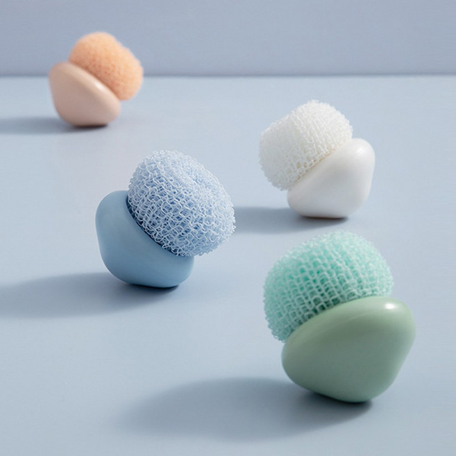 귀여운 구르미 주방 다용도 아크릴 손잡이 수세미 그린, 1개, 1개