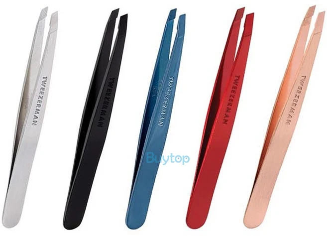 트위저맨 족집게 클래식 풀컬러 슬랜트 스텐 트위저 쪽집게, 1개, 매트블랙 - 쿠팡