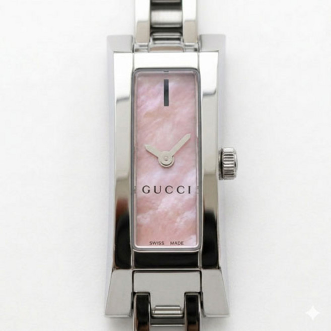 정품 미사용 ya110 핑크쉘 자개판 여성용 메탈밴드 명품시계