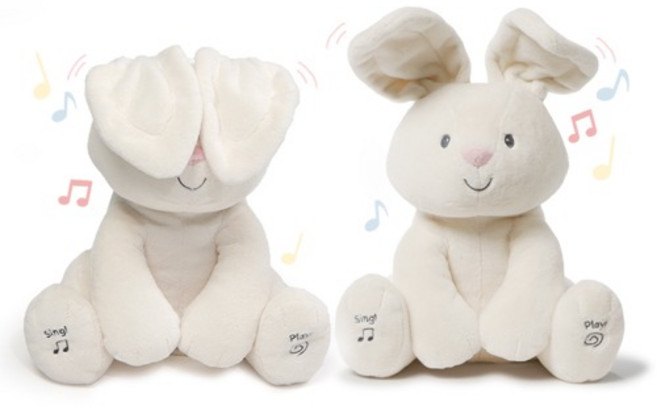 매직캐슬 노래하는 까꿍 토끼 작동완구, 30cm, 혼합 색상, 1개