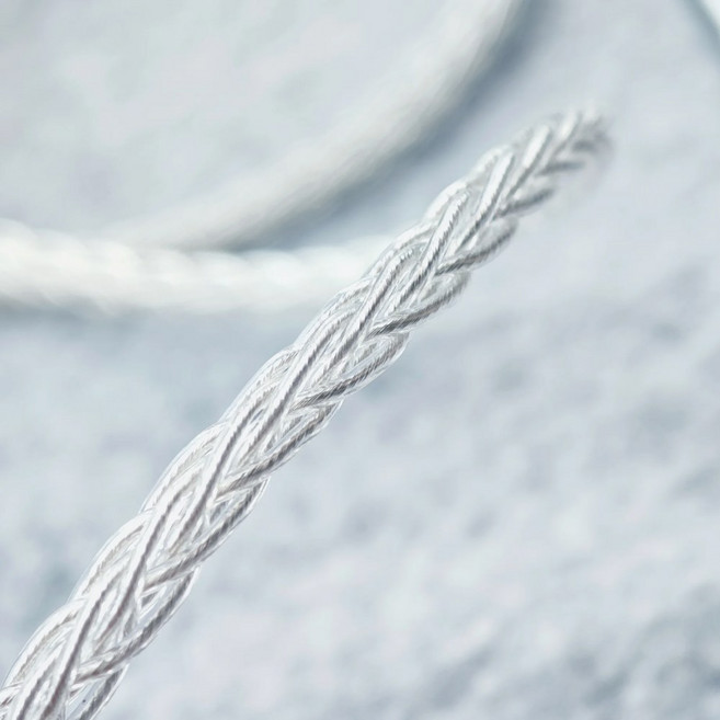 Moondrop LAN Bamboo May Aria2 업그레이드 케이블 5mm 마이크 4mm 밸런스드 78mm 2핀 HiFi, 4 4mm b nce, white