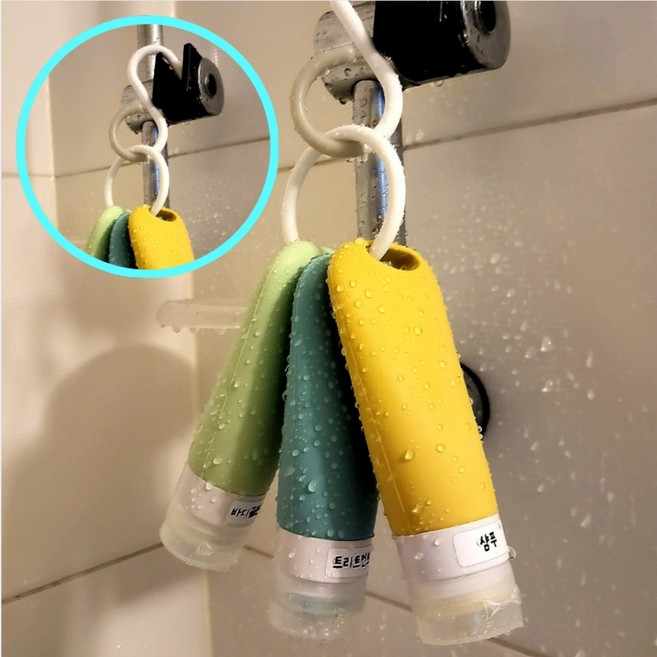 셀렉토 휴대용 수영장 튜브형 실리콘 공병 세트 90ml, 1개, 3개 공병 세트