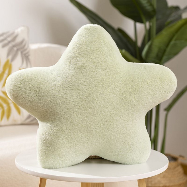 귀여운 오각별 모양 쿠션/베개 (여성용 수면 베개), 30cm [작고 쓸모없음], [밀크 그린] 별 모양 베개