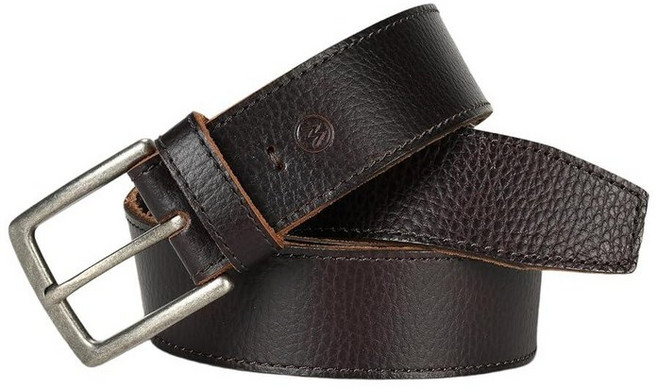 Wrangler 남성용 페블 가죽 벨트 38mm 캐주얼 허리 청바지용 선물 브라운. 176436