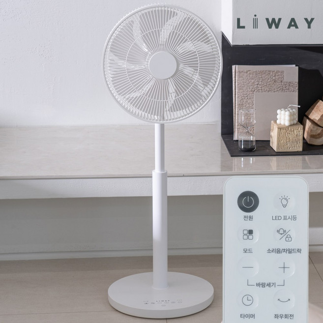 리웨이 무선선풍기 BLDC 무소음 저소음 리모컨 원룸 선풍기, LWDCL14R