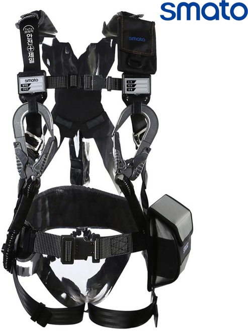 SMATO 스마토 안전벨트 상체식 안전벨트 전체식 허리그네 안전그네 상체식벨트 프리미엄 보호대 원터치버클 추락방지 엘라죔줄 엘라Y죔줄, 1개