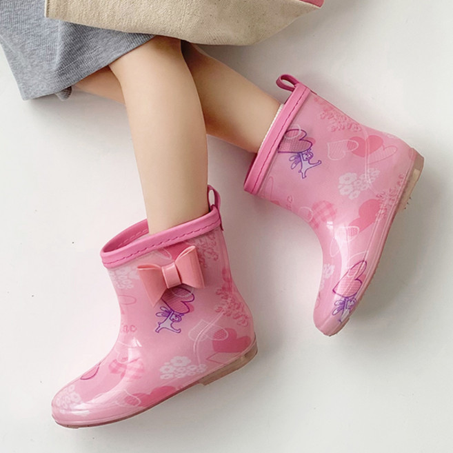 라블키즈 러블리 리본 레인부츠