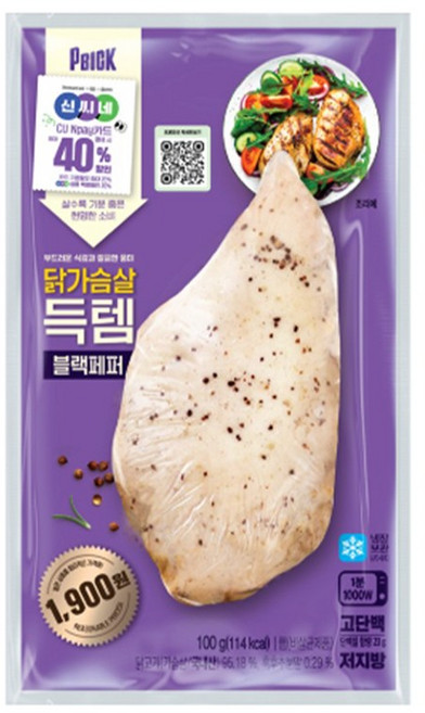 PBICK 닭가슴살득템 블랙페퍼 100g x 10개