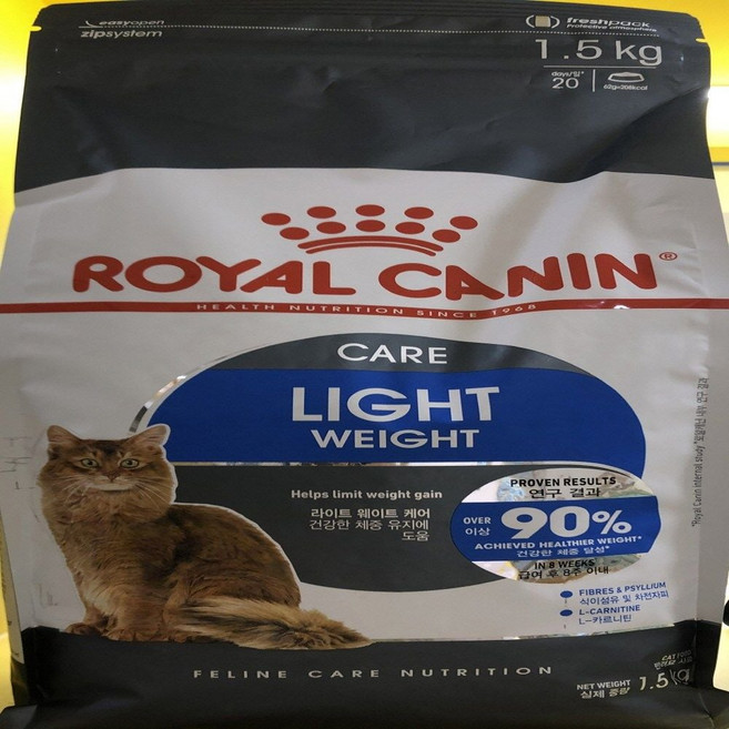 로얄캐닌 라이트 웨이트케어 고양이반려묘 사료 1.5kg rkr4584Bt