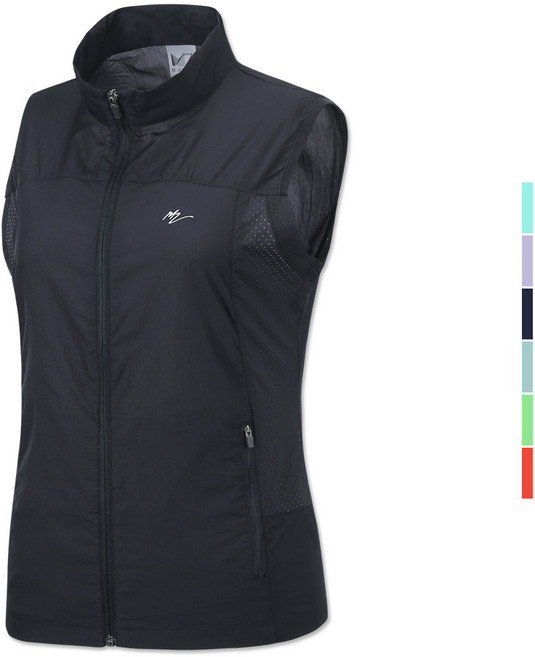 한여름까지 시원하게 여성 초경량 집업 바람막이 조끼 (95~110) 골프 등산 아웃도어 빅사이즈 (MBVW407)