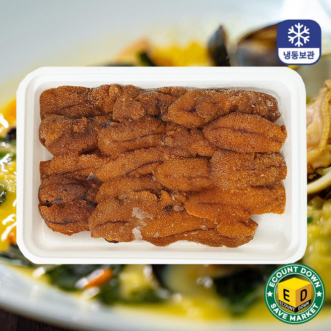 성게알 우니 칠레산 특품 100g 실속 도시락형 제철 자연산 냉동 신선급랭 보라성게, 1개