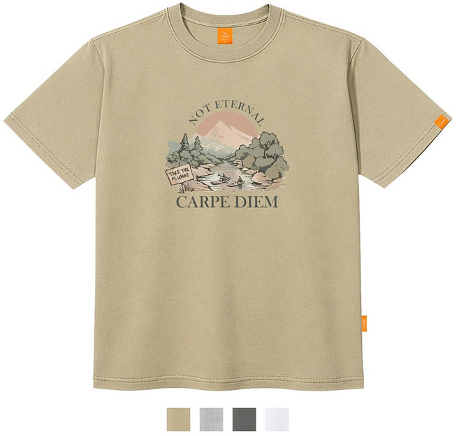 엘라모 남녀공용 카르페디엠 반팔 티셔츠