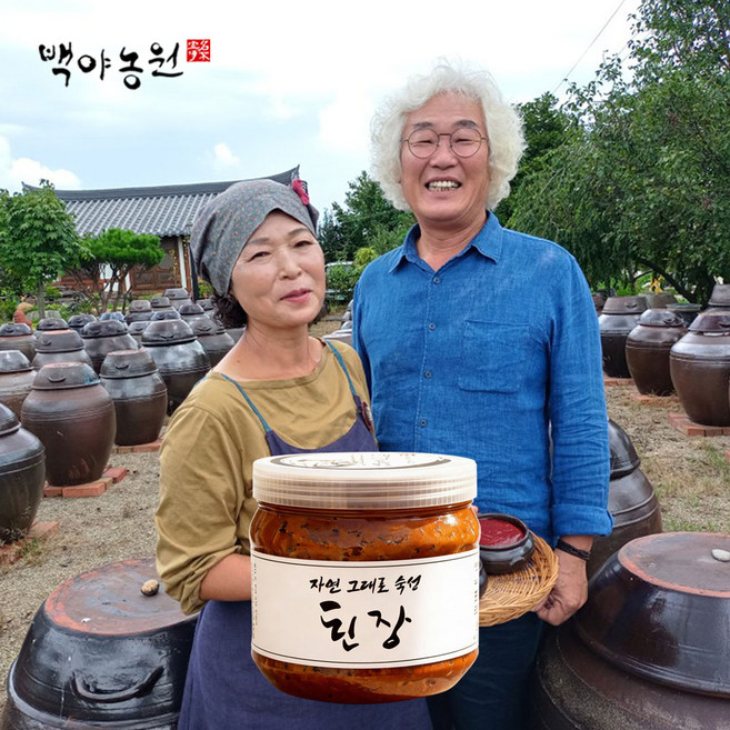 백야농원 된장500g+막장500g+고추장500g+간장500ml, 500g, 1