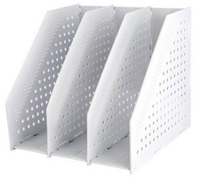 델리 3단 폴딩식 데스크 파일꽂이 78995, ALL COLOR (그레이), 1개