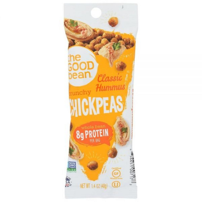 The Good Bean Chickpea Snacks Grab & Go 클래식 후무스 글루텐 및 너트 프리 39.7g(1.4온스), 1개, 40g