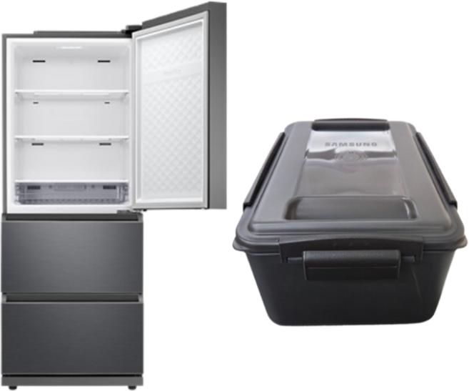 삼성 김치플러스 스텐드형 3도어 RQ33DG71J3S9 상칸 정품 김치통, 1개, 10L