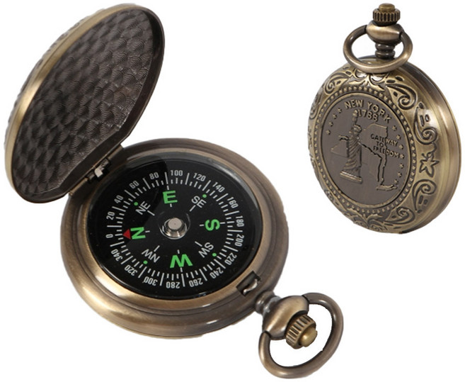 DN 클래식 나침반 레트로 엔틱 방향 등산 캠핑, 1개